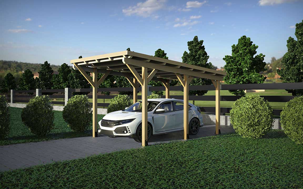 wiata garażowa 3x4