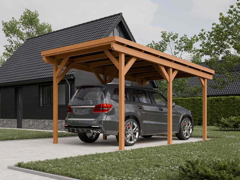 wiata-jednostanowiskowa wiata garażowa jednostanowiskowa