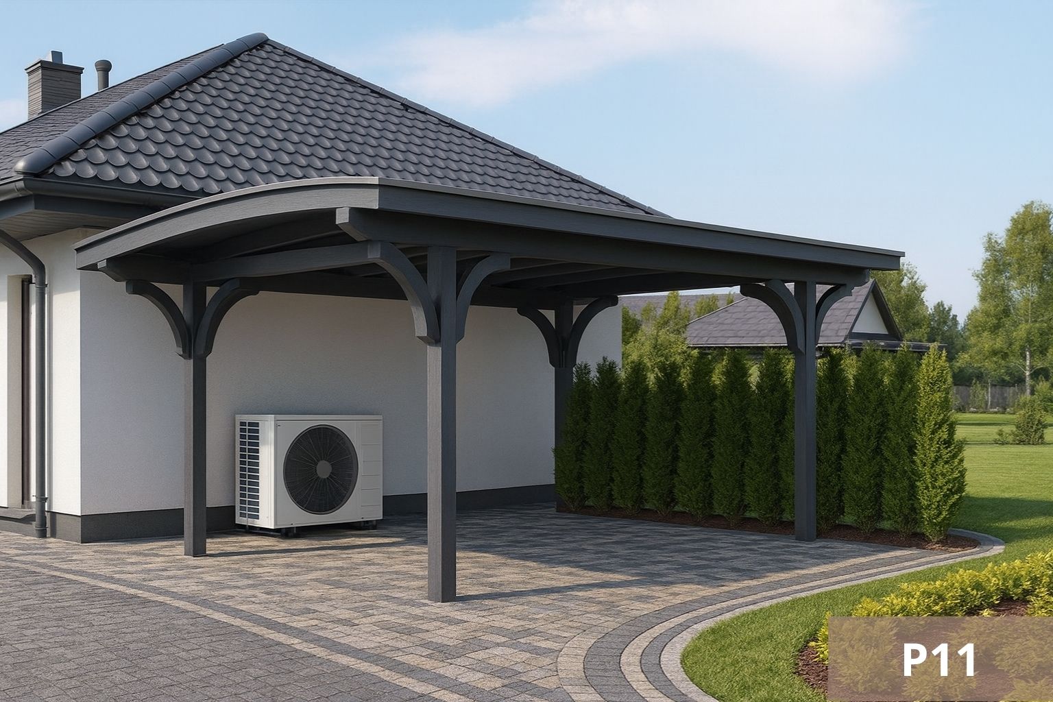 wiata-garazowa-przyscienna (6) wiata garażowa przyścienna