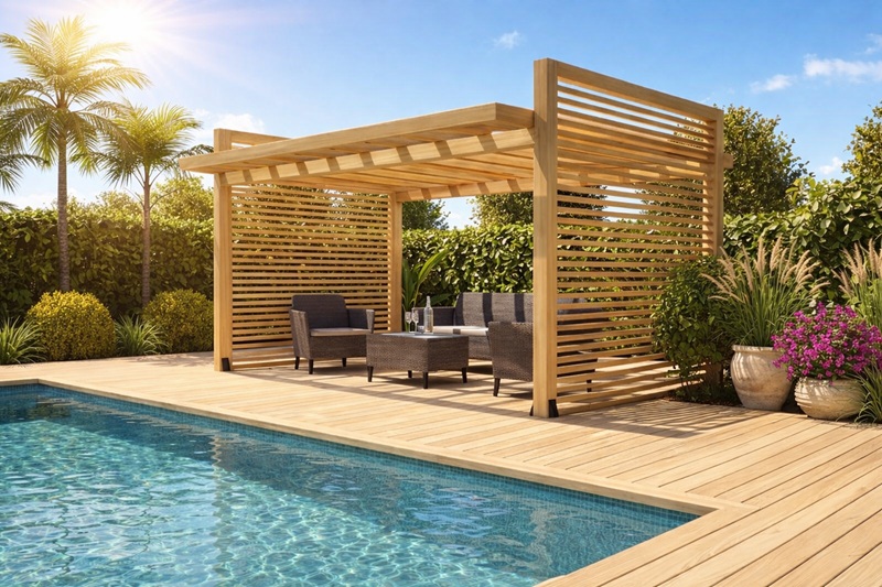 pergole drewniane ogrodowe