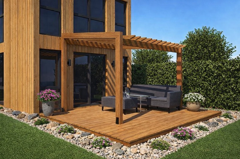 pergole tarasowe drewniane